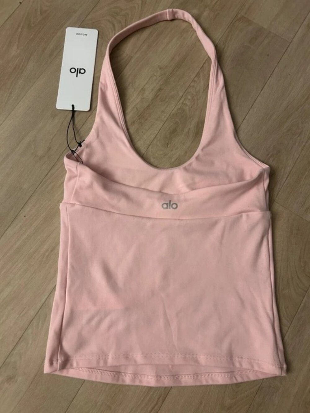Alo Yoga Rose Tank Top & Running Shorts Set in Light Pink, Size XS - Picture 2 of 4